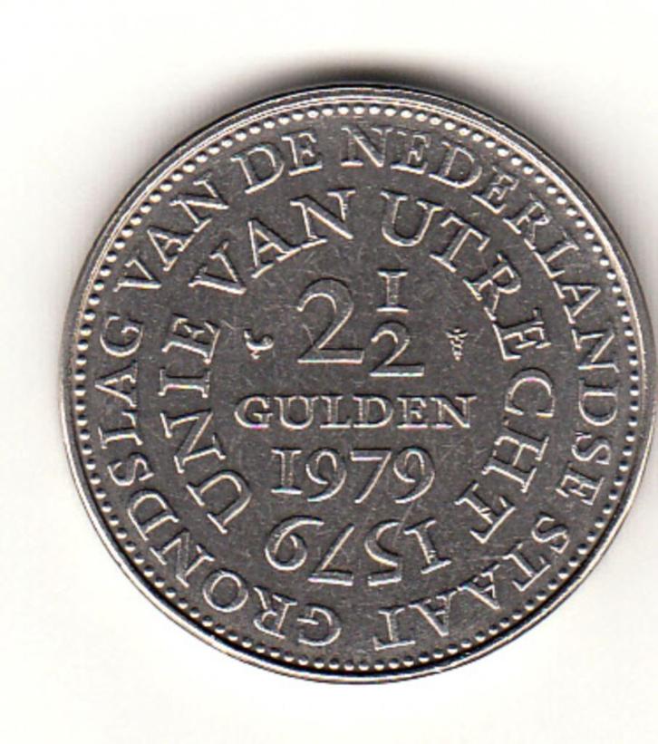Rijksdaalder, 2-1/2 gulden 1979 + Uniedaalder Utrecht UNC, Postzegels en Munten, Munten | Nederland, Setje, 2½ gulden, Koningin Juliana