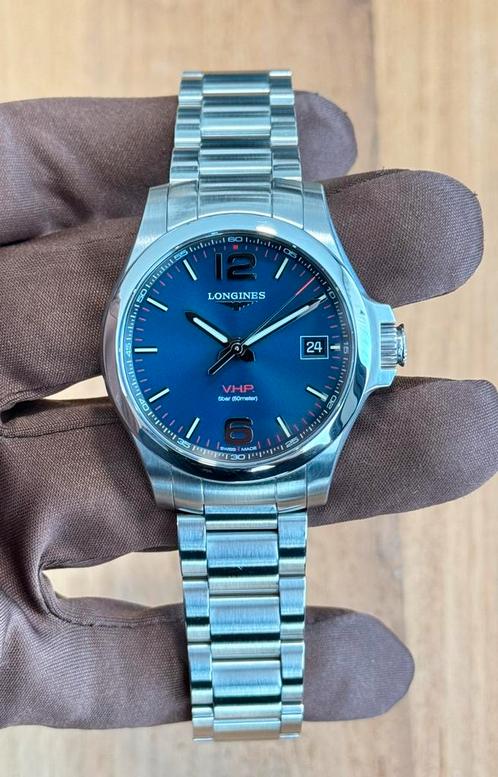 Longines Conquest VHP 41mm, 2018 Full set Mint!, Sieraden, Tassen en Uiterlijk, Sporthorloges, Gebruikt, Android, Blauw, Conditie