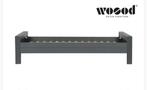 eenpersoonsbed van Woood, Ophalen, Gebruikt, 90 cm, Eenpersoons