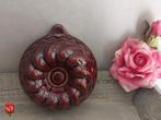 2  Vintage bruine puddingvorm/tulband bakvorm aardewerk, Ophalen of Verzenden