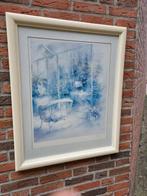 schilderij prent tuin groot, Huis en Inrichting, Woonaccessoires | Schilderijen, Tekeningen en Foto's, Ophalen of Verzenden, 'T Olde Gre-j