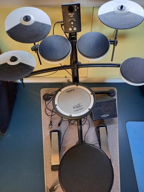 Complete set elektrische drumstel Roland v-drum TD-1kv + box, Muziek en Instrumenten, Drumstellen en Slagwerk, Zo goed als nieuw