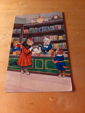 4 ansichtkaarten poezen beschikbaar voor biedingen