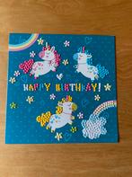 Diamond painting kaart unicorns happy birthday, Hobby en Vrije tijd, Kaarten | Zelf maken, Ophalen of Verzenden, Zo goed als nieuw