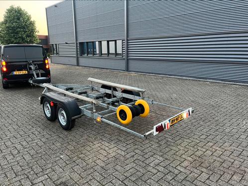 Boottrailer freewheel 20/2514GT, Watersport en Boten, Boottrailers, Gebruikt, Overige typen, 1500 tot 3000 kg, 6 tot 9 meter, Verstelbare verlichting