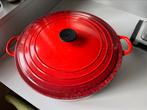 Grote Le Creuset braadpan/soeppan, Huis en Inrichting, Keuken | Potten en Pannen, Ophalen, Gietijzer, Zo goed als nieuw, Keramische plaat