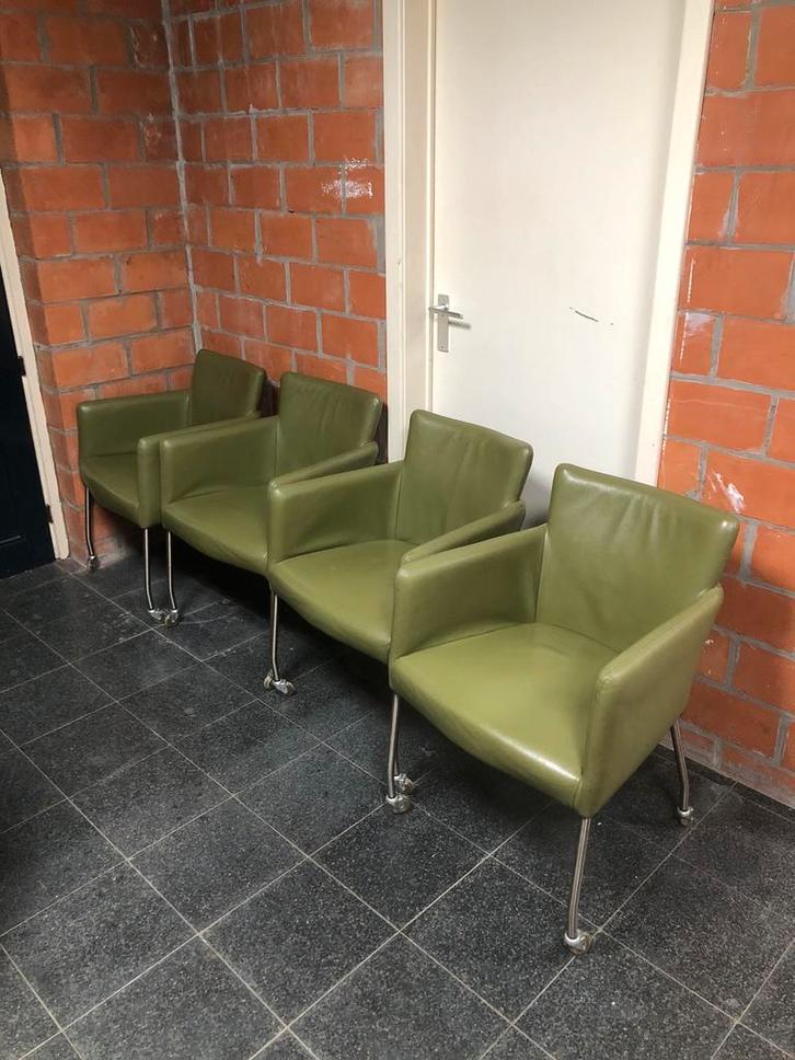 Lederen luxe stoelen, Huis en Inrichting, Stoelen, Zo goed als nieuw, Overige kleuren, Ophalen