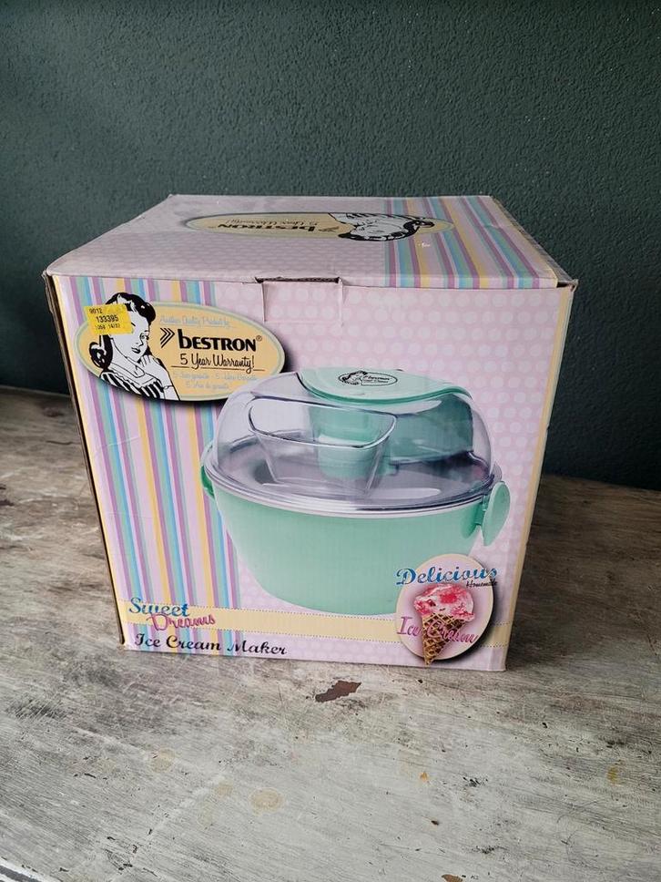 Ice cream maker Bestron DHY1705, Witgoed en Apparatuur, IJsmachines, Zo goed als nieuw, Ophalen of Verzenden