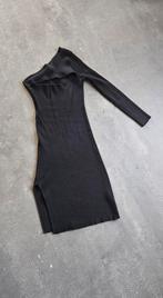 Steve Madden Zwarte Jurk M met Split, Ophalen of Verzenden, Zo goed als nieuw, Zwart, Onder de knie
