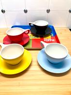 ‼️ Vier retro Melaware kop en schotels - 1960s, Ophalen of Verzenden, Huis en Inrichting