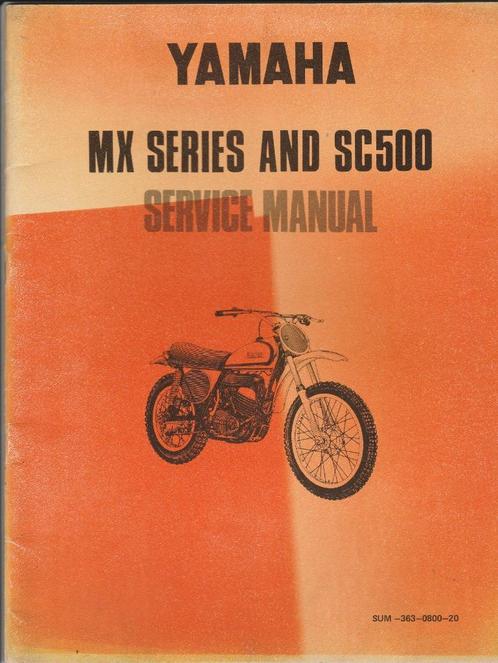 Yamaha MX series + SC500 service manual (3897z), Motoren, Handleidingen en Instructieboekjes, Yamaha, Ophalen of Verzenden