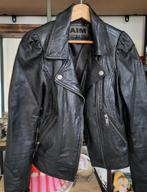 Aim leren jasje bikermodel maat S als nieuw, Ophalen of Verzenden, Zo goed als nieuw, Zwart