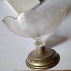 Oude draadglas schaal op voet glas, Antiek en Kunst, Antiek | Schalen, Verzenden