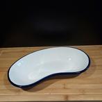 Emaille spuugbakje wit met blauwe rand, Antiek en Kunst, Ophalen of Verzenden