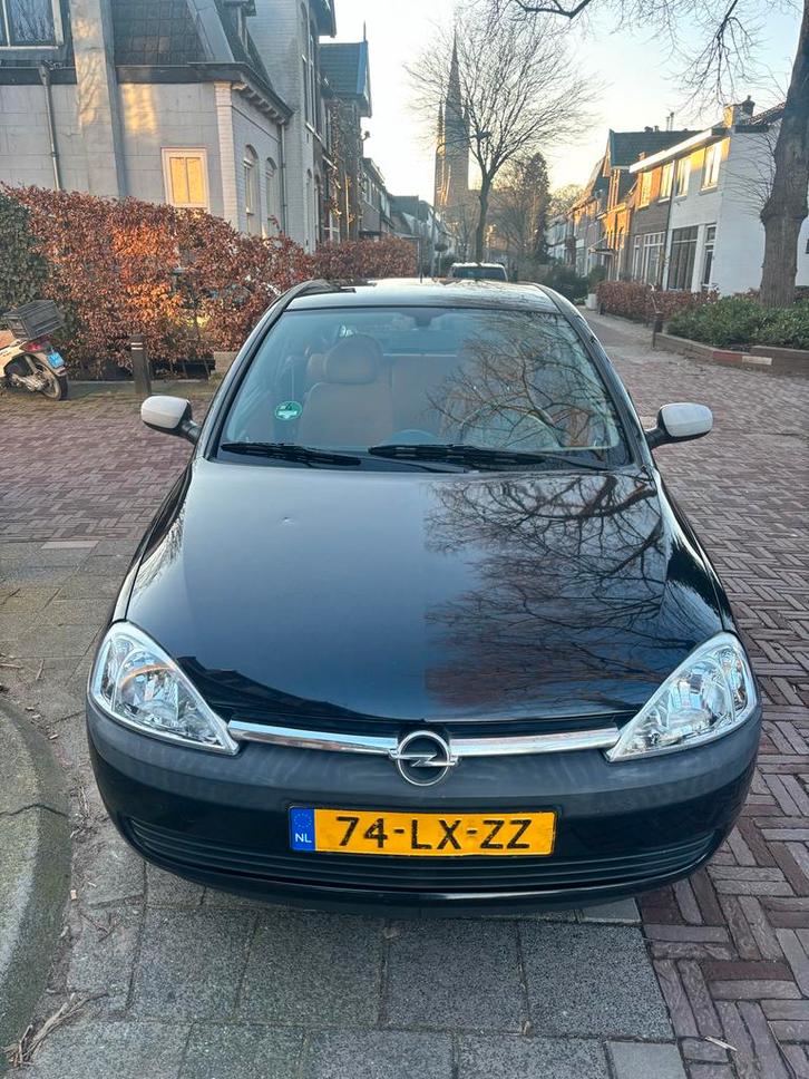 Opel Corsa 1.2 16V 3D 2003 Zwart, Auto's, Opel, Particulier, Corsa, Benzine, C, Hatchback, Handgeschakeld, Origineel Nederlands