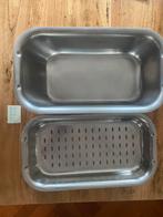 RVS gootsteen accessoires, inzetbak , ( wasbak ) met vergiet, Ophalen of Verzenden, Gebruikt