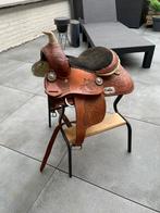 Western (pony)zadel 12inch (tot 50kg) bieden mag, Dieren en Toebehoren, Paarden en Pony's | Zadels, Ophalen of Verzenden, Gebruikt