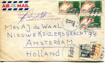 1965 envelop van Usa naar Amsterdam met stempel : returned 