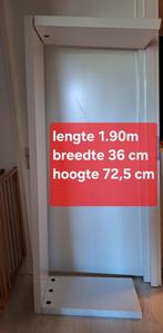 Bedtafel wit 1.90x36x72,5cm, Ophalen, Gebruikt, 70 cm of minder, Wit