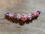 Handgemaakte glaskralen set roze parelmoer, Hobby en Vrije tijd, Kralen en Sieraden maken, Ophalen of Verzenden, Nieuw, Kraal