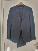 Mooi donkerblauw kostuum, stijlvol en netjes., Ophalen of Verzenden, Zo goed als nieuw, Maat 52/54 (L), Blauw
