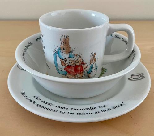Peter Rabbit Wedgwood ontbijtset, Verzamelen, Porselein, Kristal en Bestek, Nieuw, Compleet servies, Overige materialen, Ophalen of Verzenden