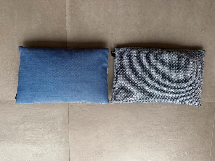 Hay Kussens - Set van 2, Huis en Inrichting, Woonaccessoires | Kussens, Zo goed als nieuw, Blauw, Rechthoekig, Ophalen of Verzenden