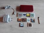 Nintendo 3DS. Met 11 spellen., Spelcomputers en Games, Spelcomputers | Nintendo 2DS en 3DS, Ophalen of Verzenden, 3DS, Rood, Gebruikt