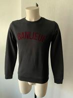 Banlieue heren sweater Zwart met rode letters Maat S, Ophalen of Verzenden, Zo goed als nieuw, Maat 46 (S) of kleiner, Zwart