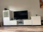 Tv meubel, hoogglans wit, Huis en Inrichting, Kasten | Televisiemeubels, Ophalen, 100 tot 150 cm, Zo goed als nieuw, 200 cm of meer