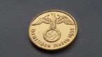 WO2. 2 Reichspfennig 1937 nazi duitsland (24 karaats goud ve, Postzegels en Munten, Munten | Europa | Niet-Euromunten, Goud, Duitsland