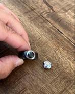 Melano Ceramic Ring Maat 54 + 2 Kristallen, Sieraden, Tassen en Uiterlijk, Ringen, Met kristal, Overige materialen, Zwart, Ophalen of Verzenden