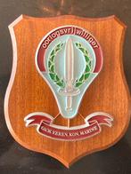 Schild ‘oorlogsvrijwilliger’ reunie 1989, Verzamelen, Ophalen of Verzenden, Marine, Nederland, Miniatuur of Beeldje