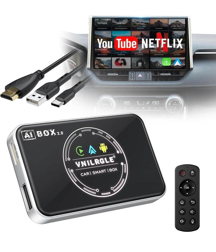 Draadloze Carplay adapter +Youtube, Netflix etc te koop!, Auto diversen, Autoradio's, Nieuw, Ophalen of Verzenden