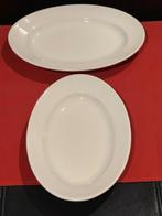 2x ovaal vleesschaaltje P. Regout Maastricht, wit/roomwit, Ophalen, Gebruikt, Overige typen, Overige stijlen