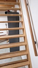Eiken houten trap met leuning, direct beschikbaar, Doe-het-zelf en Verbouw, Ladders en Trappen, Ophalen of Verzenden