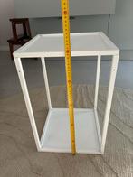 Wit bijzettafeltje - Stijlvol & Praktisch, Huis en Inrichting, Minder dan 55 cm, Metaal of Aluminium, Vierkant, Ophalen of Verzenden