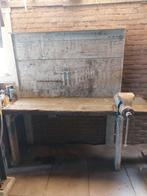 Werkbank met Gereedschapsbord & Bankschroef, Doe-het-zelf en Verbouw, Werkbanken, Ophalen, Gebruikt, 120 tot 170 cm, Bankschroef