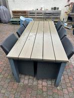 Bois le Duc tuinset met 6 stoelen, Tuin en Terras, Tuinsets en Loungesets, Ophalen, Kunststof, Gebruikt, Eettafel