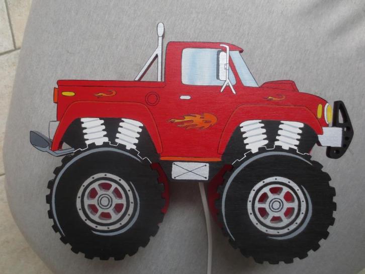 Monstertruck auto wandlamp lamp, Kinderen en Baby's, Kinderkamer | Inrichting en Decoratie, Nieuw, Lamp, Ophalen of Verzenden