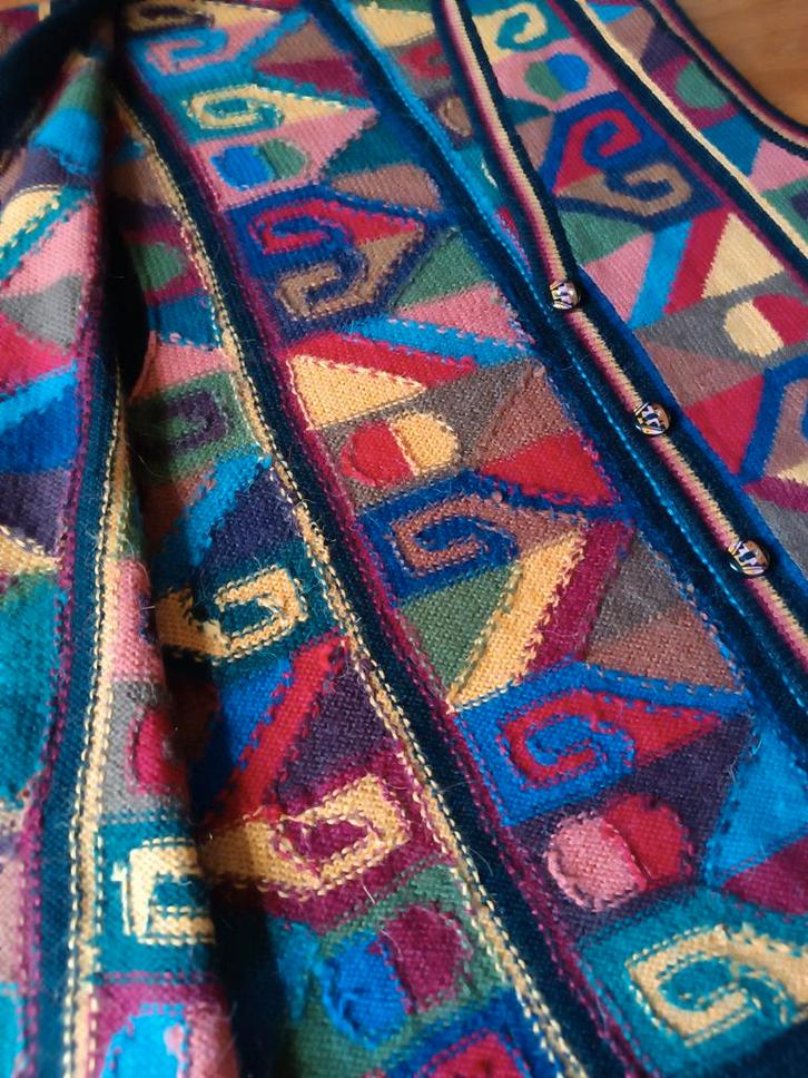 💖 Prachtig 100% Alpaca wollen gilet Intarsia L, Kleding | Dames, Truien en Vesten, Nieuw, Maat 42/44 (L), Ophalen of Verzenden