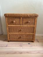 Vintage rotan ladekast / kast, Huis en Inrichting, Kasten | Ladekasten, Ophalen, 50 tot 100 cm, Zo goed als nieuw, 3 of 4 laden