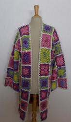 Handgemaakt mooie kleuren lang gehaakt Granny vest! XL, Kleding | Dames, Truien en Vesten, Verzenden, Zo goed als nieuw, Maat 46/48 (XL) of groter