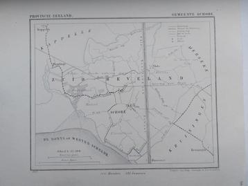 44 / Schore Kruiningen Biezelinge Litho uit 1867 J. Kuyper beschikbaar voor biedingen