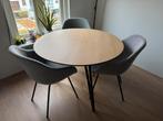 Studio HENK eettafel rond 110cm met butterfly onderstel, Huis en Inrichting, Tafels | Eettafels, Ophalen, 100 tot 150 cm, Zo goed als nieuw