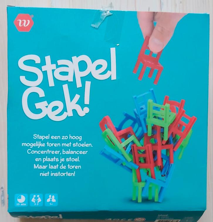 Stapel Gek! - Behendigheidsspel - Nieuw in doos, Hobby en Vrije tijd, Gezelschapsspellen | Bordspellen, Nieuw, Een of twee spelers