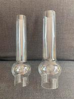 2 originele windlichten (2 maten) Buikglas, Antiek en Kunst, Antiek | Lampen, Ophalen of Verzenden