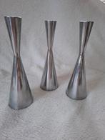 3 Erika Pekkari Kandelaars Metaal - 18cm, Huis en Inrichting, Ophalen of Verzenden