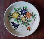 Vintage wandbord keramiek Gouda Quo Vadis bloemen ´40s, Antiek en Kunst, Ophalen of Verzenden