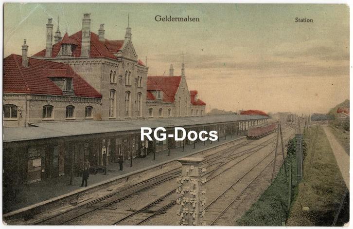 Ansichtkaart - Briefkaart Trein Station Geldermalsen 1911, Verzamelen, Ansichtkaarten | Nederland, Gelopen, Gelderland, Voor 1920